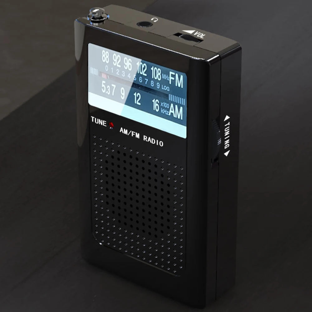 Shunmaii Pocket AM FM Radio Builtin Antenna Portable Dual Speakers