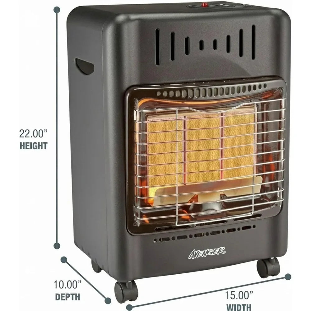 Avenger 18000 BTU Portable Propane Cabinet Heater Radiant Model 22BFA00