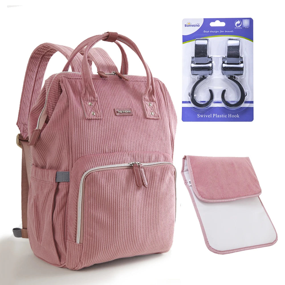 Sunveno Diaper Bag Backpack Travel Organizer For Moms And Baby