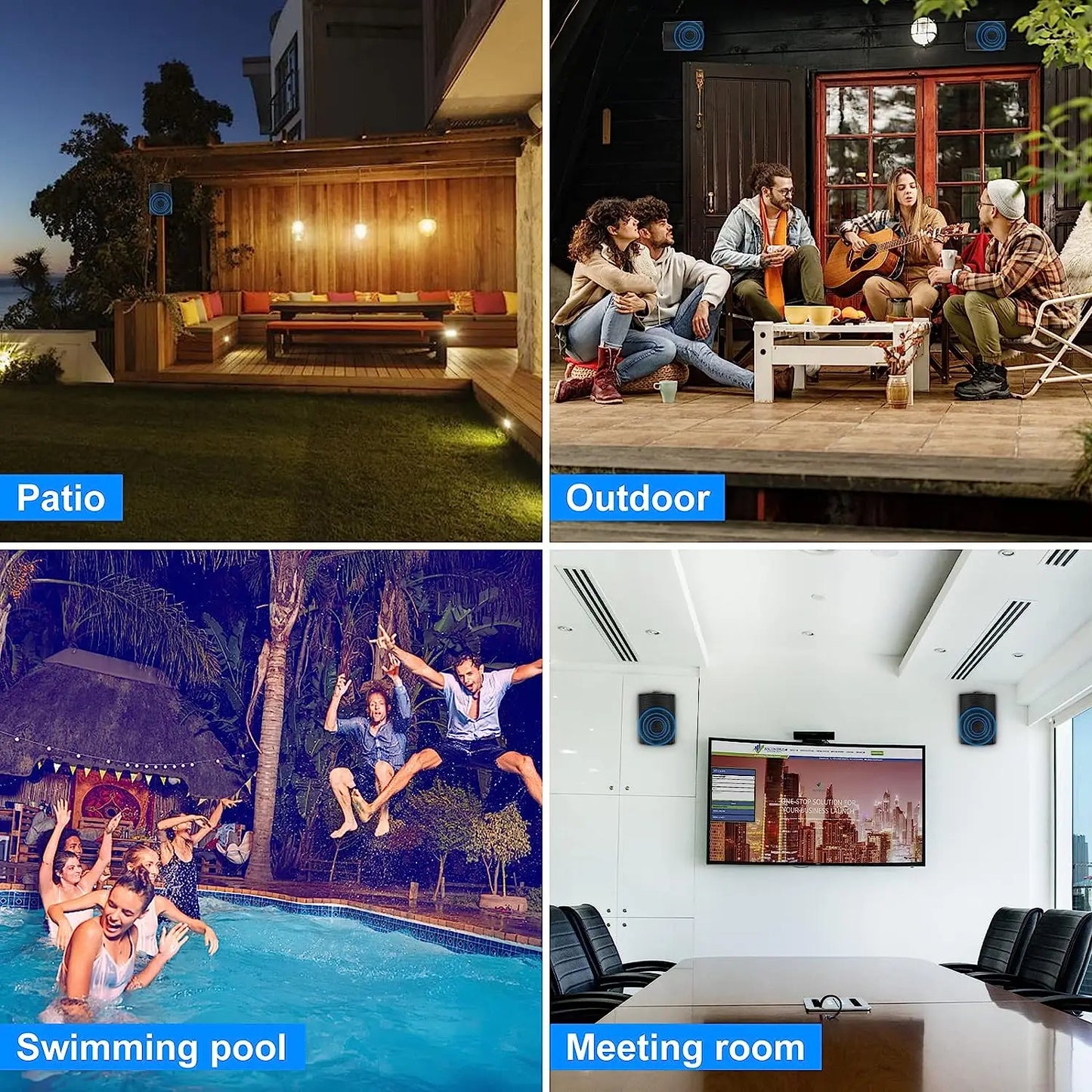 Herdio Outdoor Speaker System 300W Waterproof Wall-Mounted