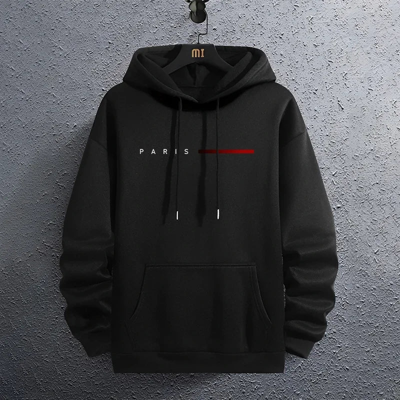 Paris Fashion Hoodies For Men All Season Casual Hooded Sweatshirt