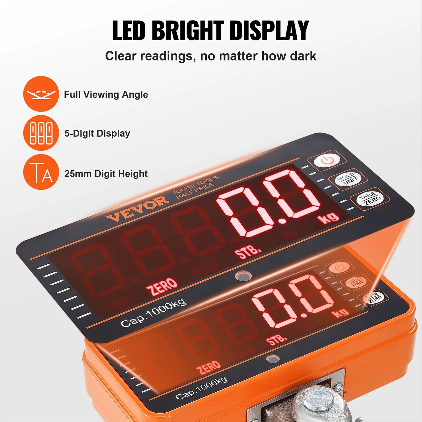 SucceBuy Digital Crane Scale With Remote And LED Display