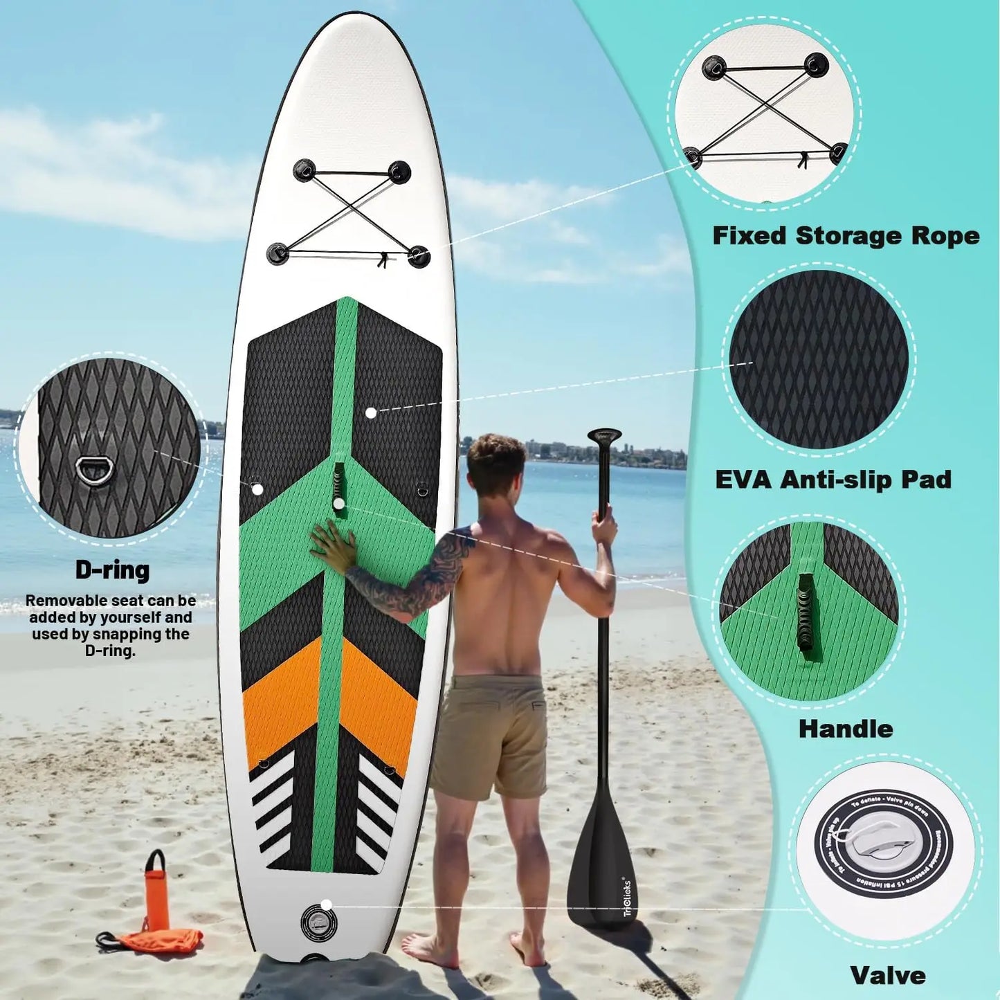 YTYIN Premium Inflatable Stand Up Paddle Board Complete Set