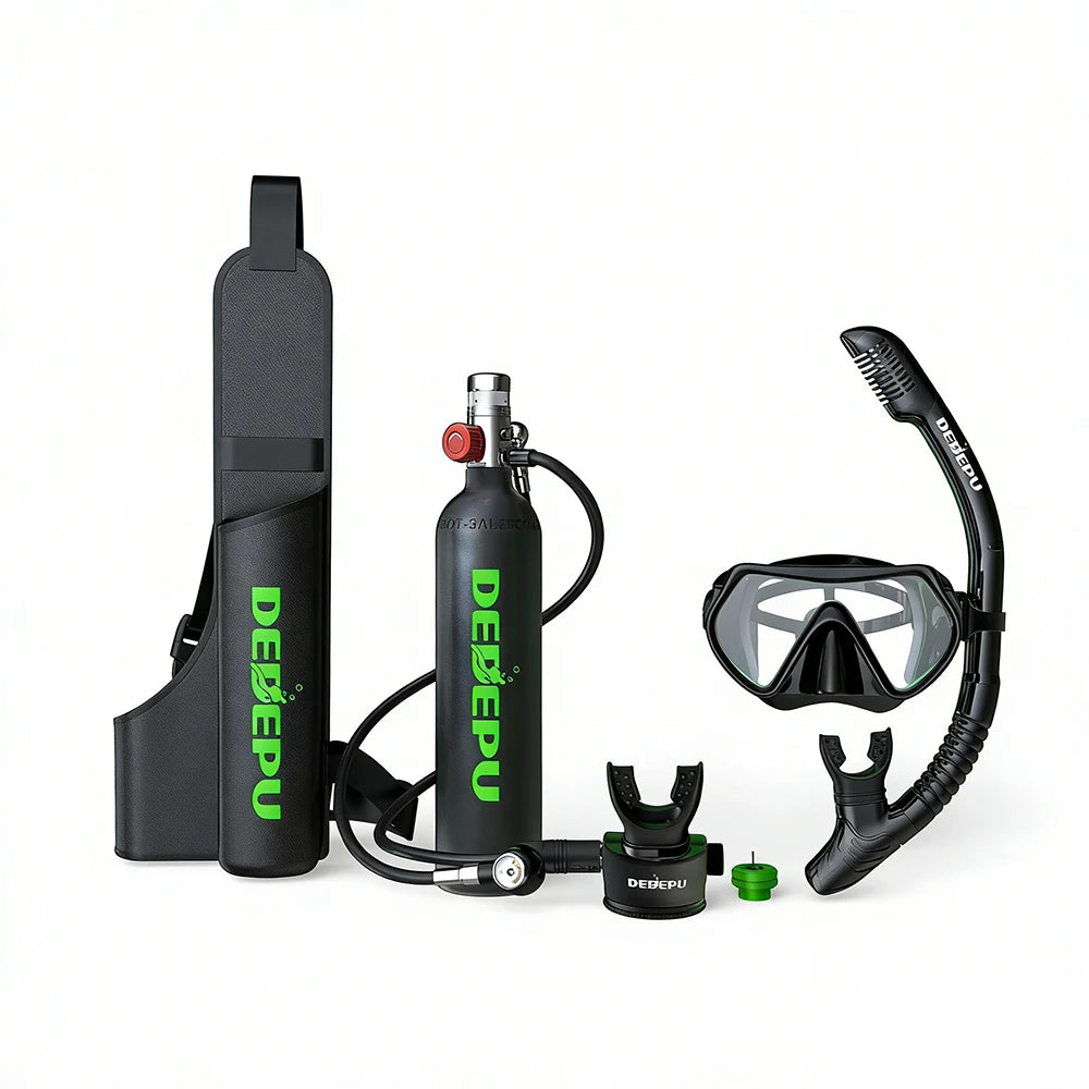 DEDEPU Portable Mini Diving Cylinder With Mask Snorkel Bag