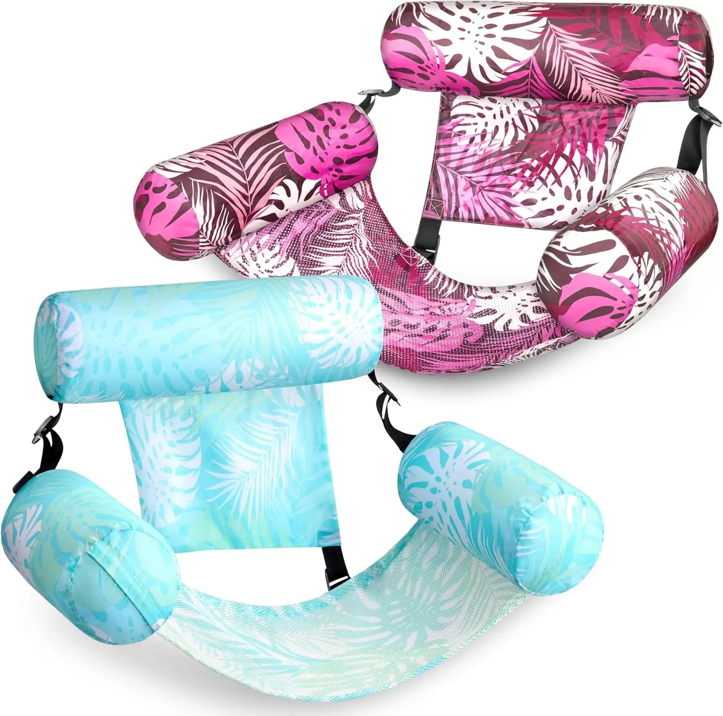 Joyfy Inflatable Pool Chair Float Two Pack For Summer Enjoyment
