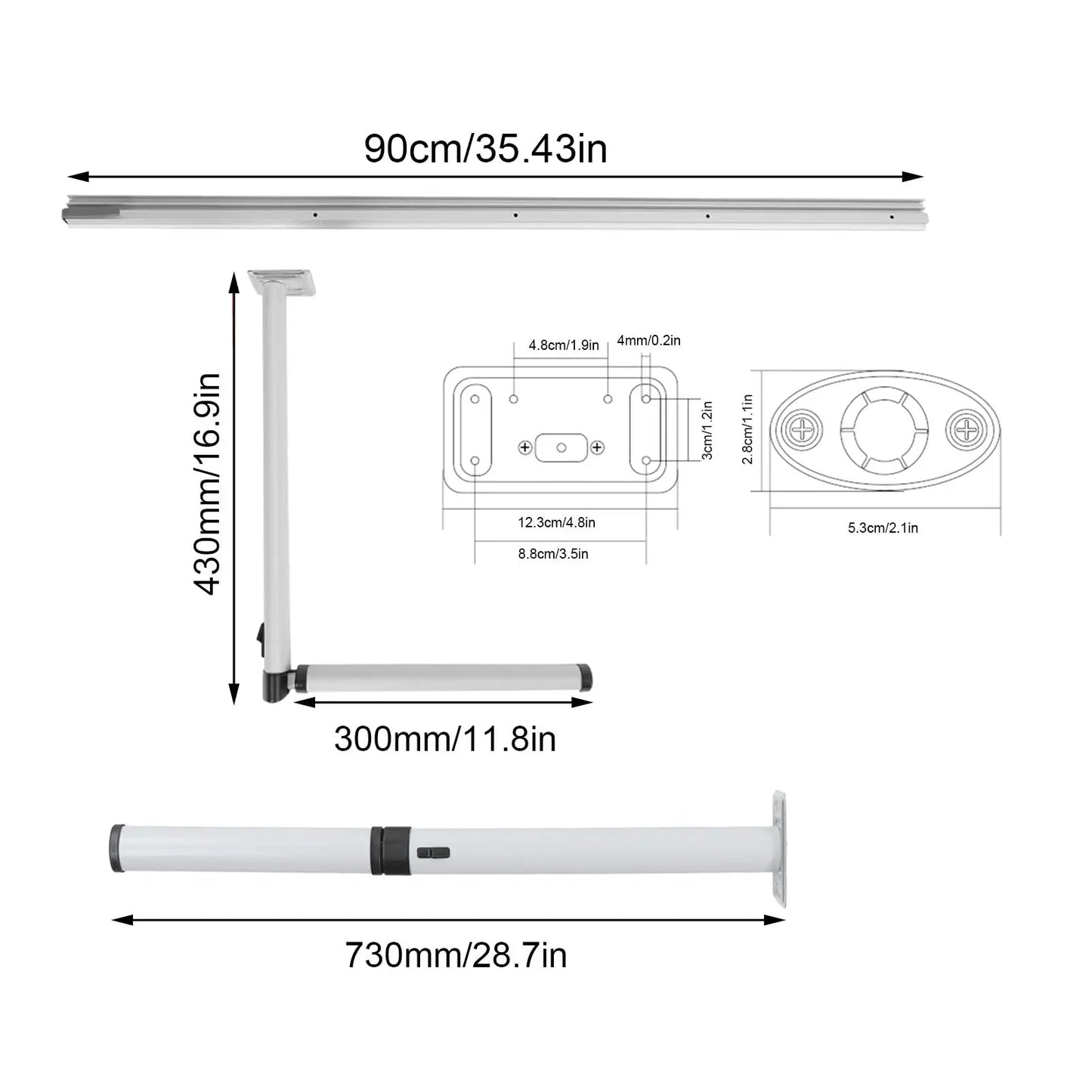 HWHongRV Detachable Folding Table Leg For Camper Van