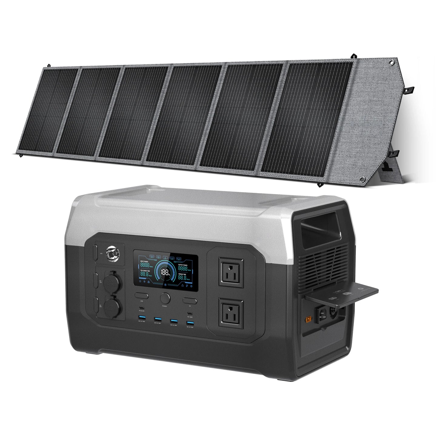 CTOLITY XP1000 SP200N Portable Power Station With 200W Solar Panel