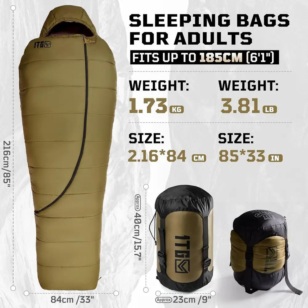 Cold Weather Backpacking Sleeping Bag Duck Down 25 36F