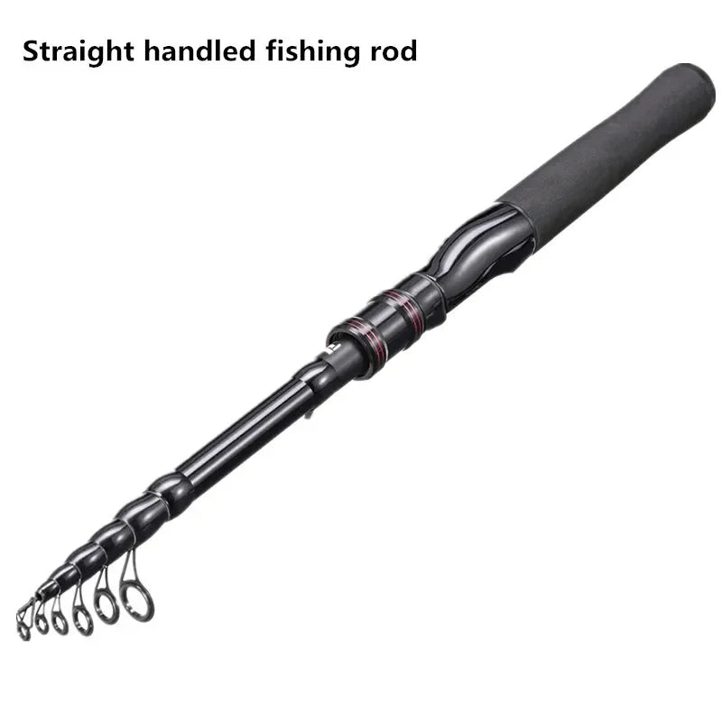 SHIQIAN Telescopic Carbon Fishing Rod With Rotating Reel Seat