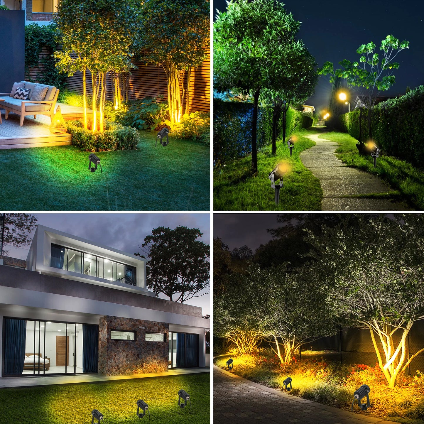 T-SUNRISE US Plug COB Spotlight Garden Light IP65 Waterproof