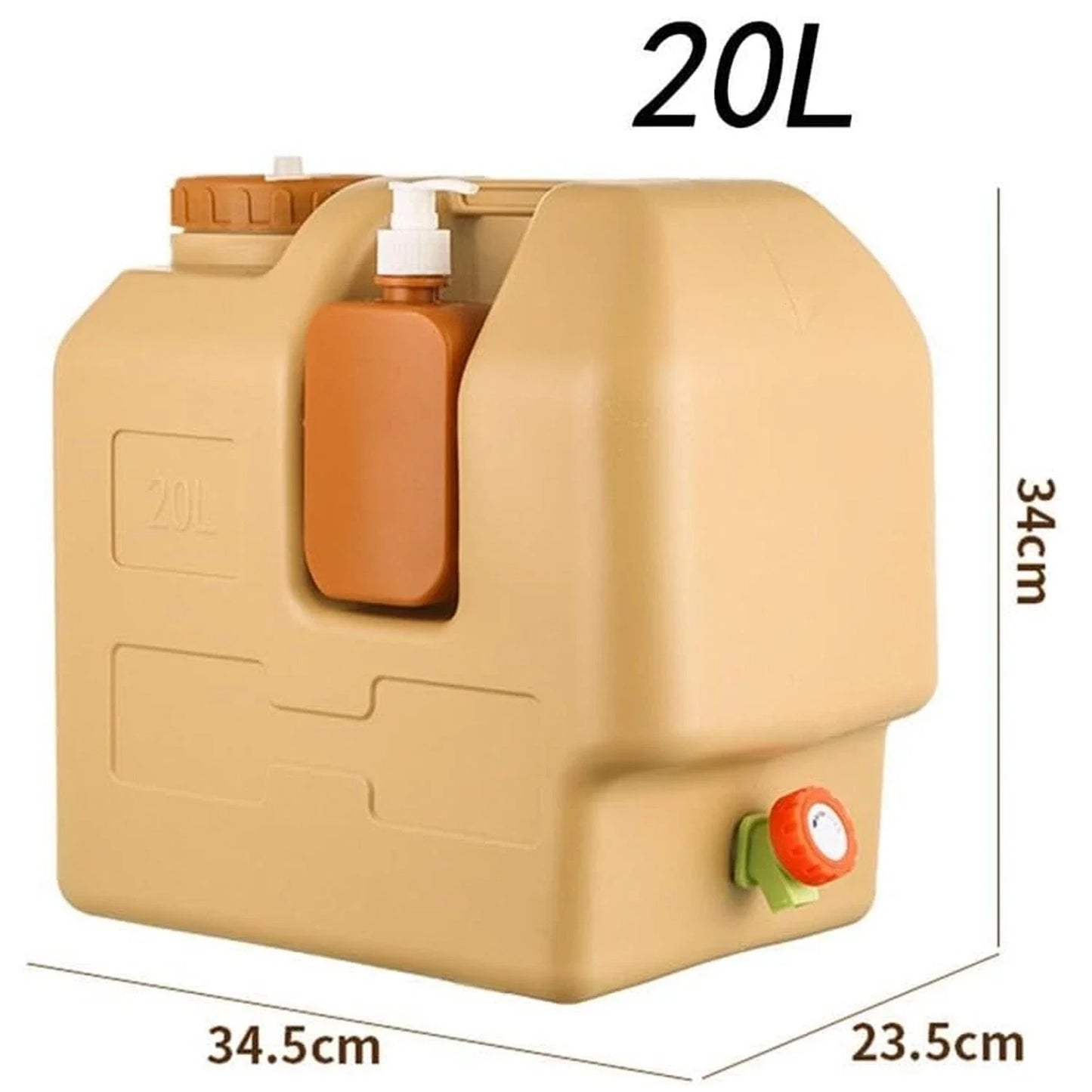Portable Emergency Water Container With Spigot For Outdoor Camping
