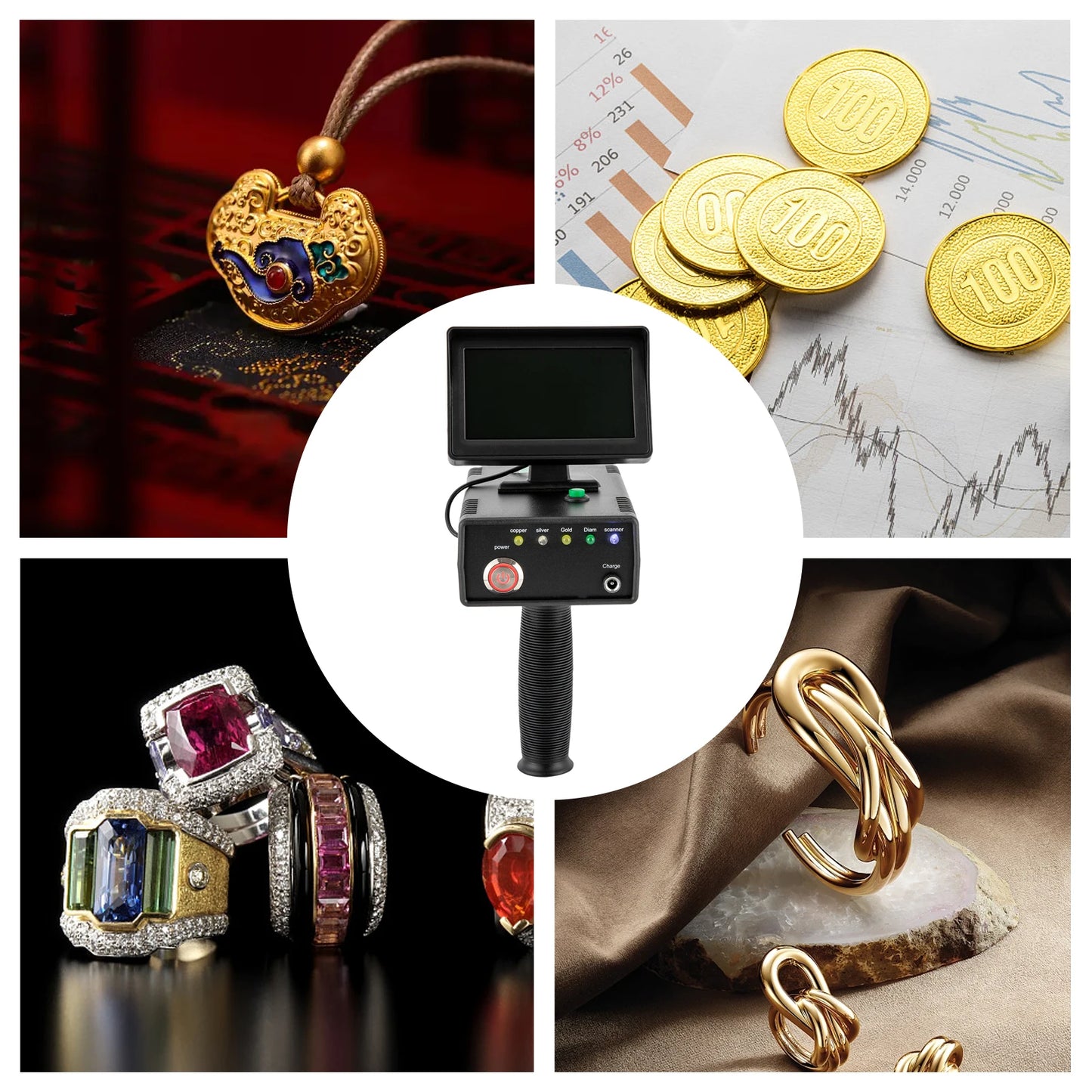 Metal Detector 1200m Range Metal Finder Rechargeable Treasure Hunter for Gold Silver Copper Metal Gold Detector