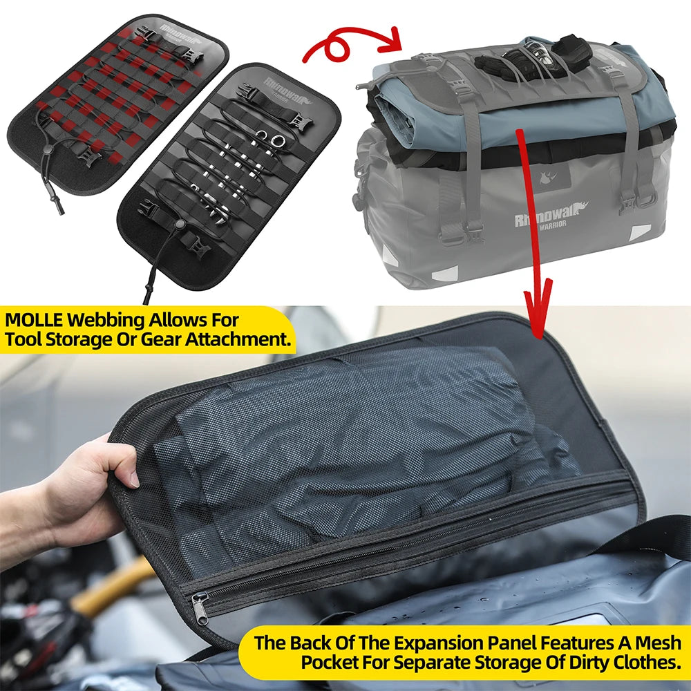 Rhinowalk Waterproof Motorcycle Saddle Bag Universal Pannier