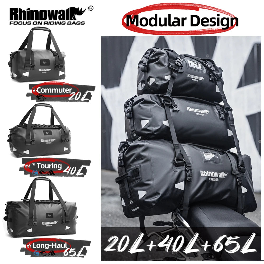Rhinowalk Waterproof Motorcycle Saddle Bag Universal Pannier