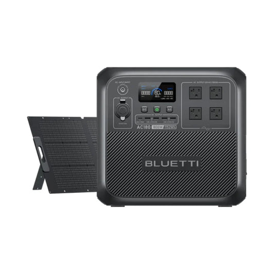 BLUETTI AC180 Solar Generator with 200W Panel 1152Wh 1800W