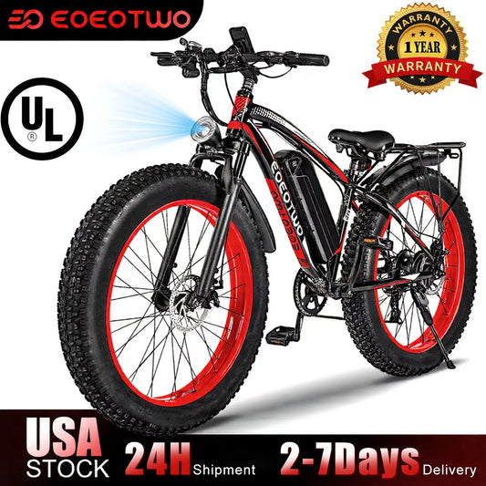 EOEOTWO Electric Mountain Bike 1500W Peak Motor 34MPH