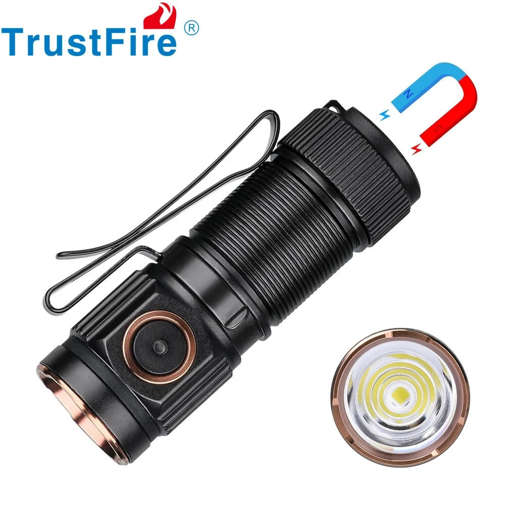 Trustfire Mt10 1000 Lumens Mini Rechargeable Flashlight With Magnet