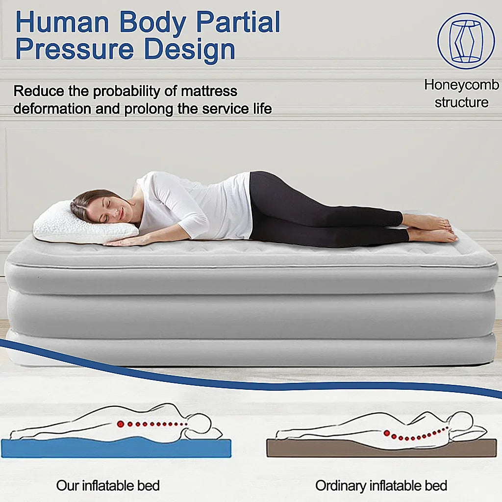 Thickened Automatic Inflatable Camping Mattress With Built In Pump