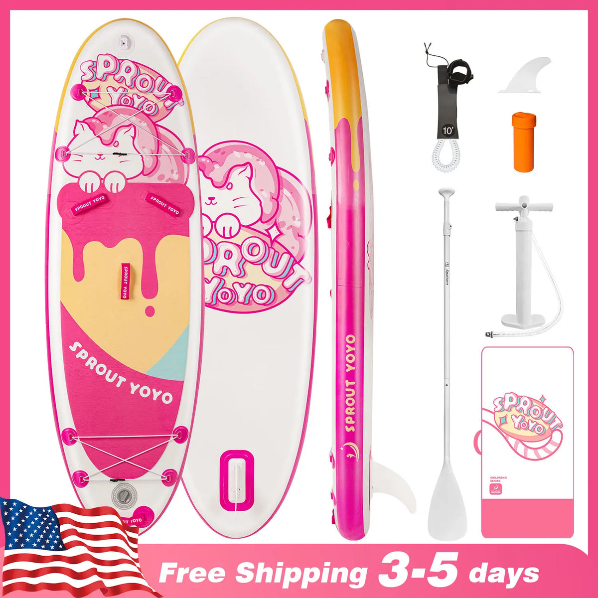 Spatium Kids Inflatable Stand Up Paddle Board With Accessories