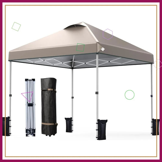 Pop Up Canopy Tent With Sand Weight Bag For Easy One Person Setup