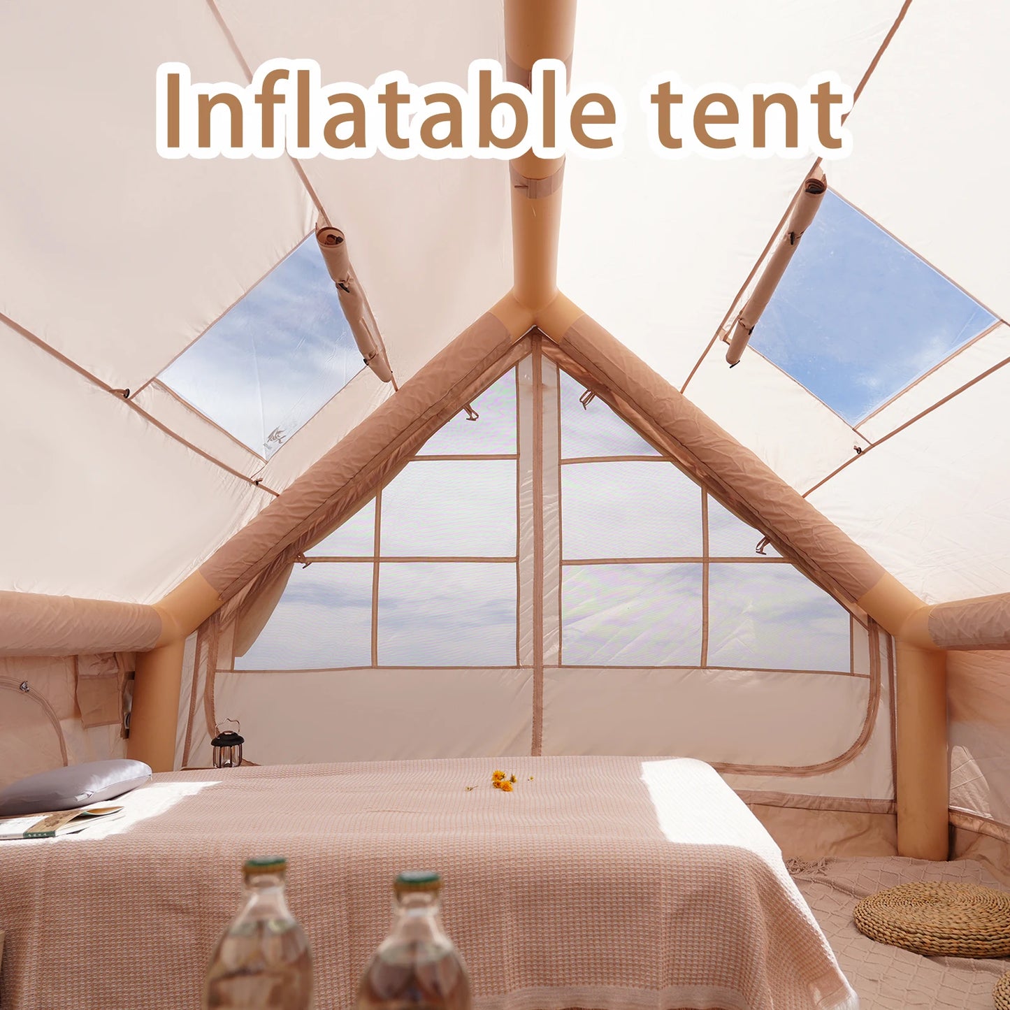 Pakicetus 4-8 Person Inflatable Camping Tent Quick Setup Waterproof Shelter