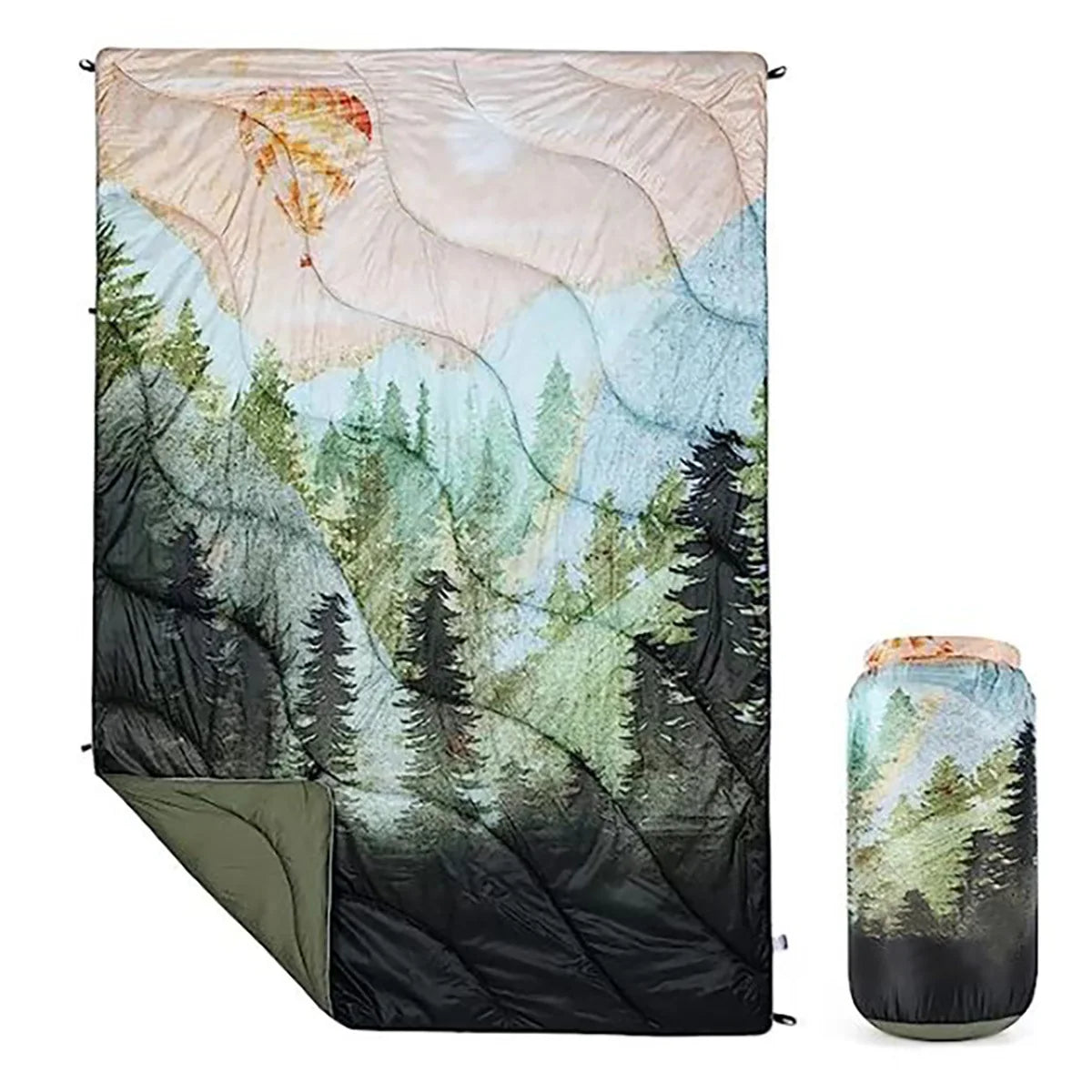 Portable Fluffy Waterproof Camping Blanket With Storage Bag