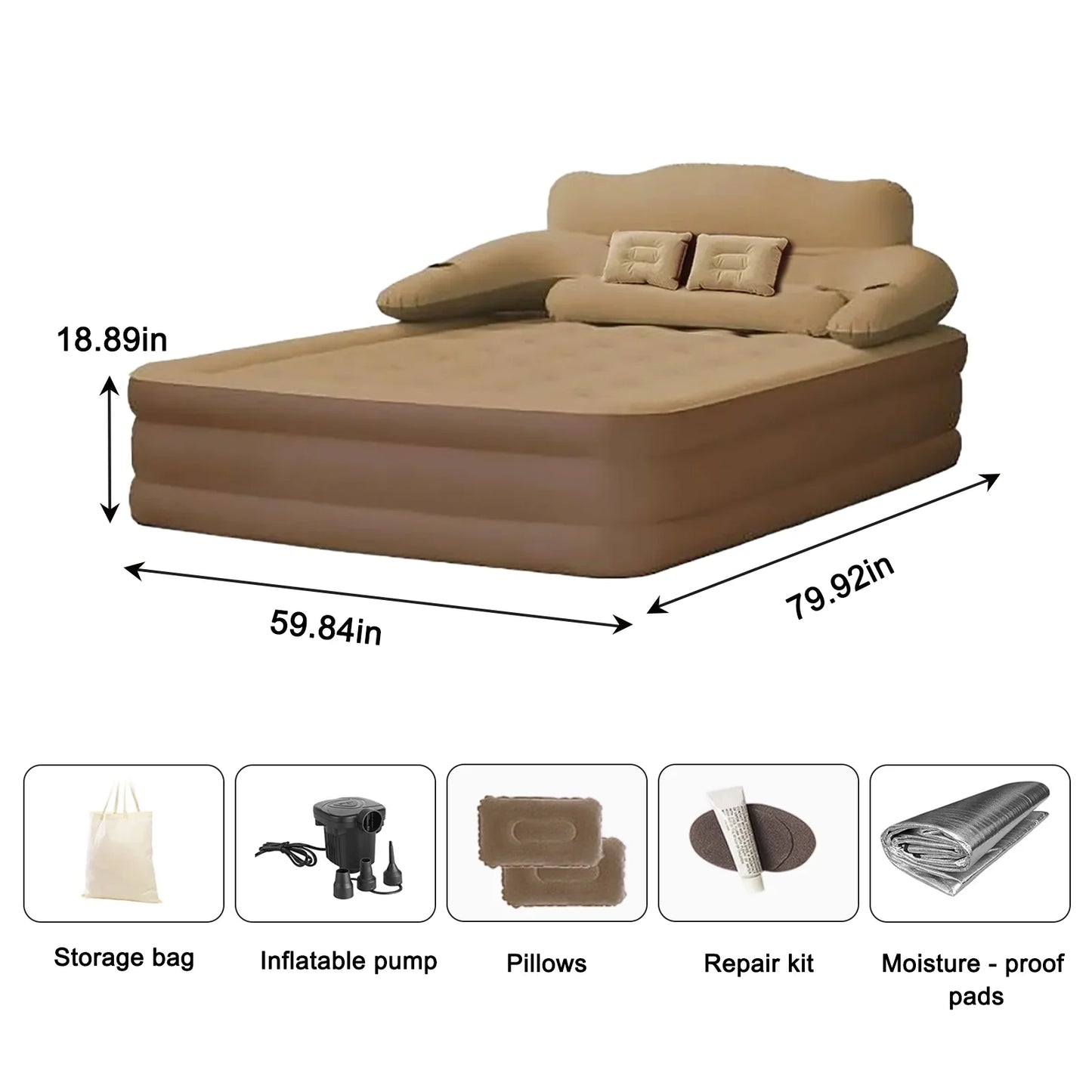 Thickened Automatic Inflatable Camping Mattress With Built In Pump