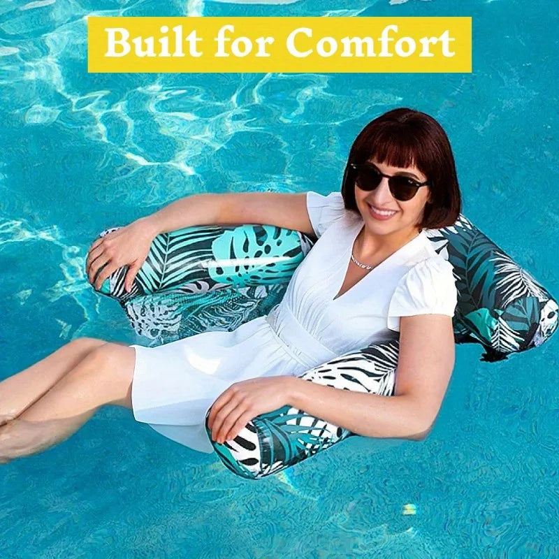 Joyfy Inflatable Pool Chair Float Two Pack For Summer Enjoyment