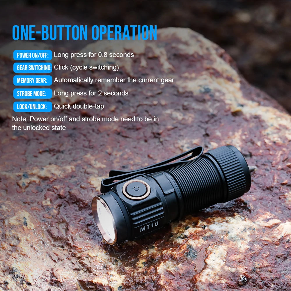 Trustfire Mt10 1000 Lumens Mini Rechargeable Flashlight With Magnet