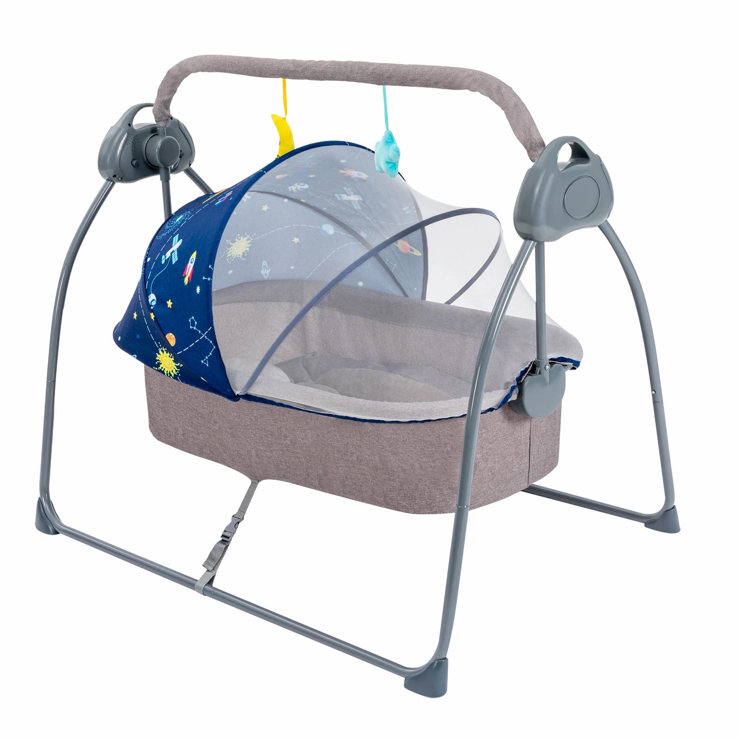 Bymaocar Electric Baby Cradle Swing With Remote Control 5 Speeds
