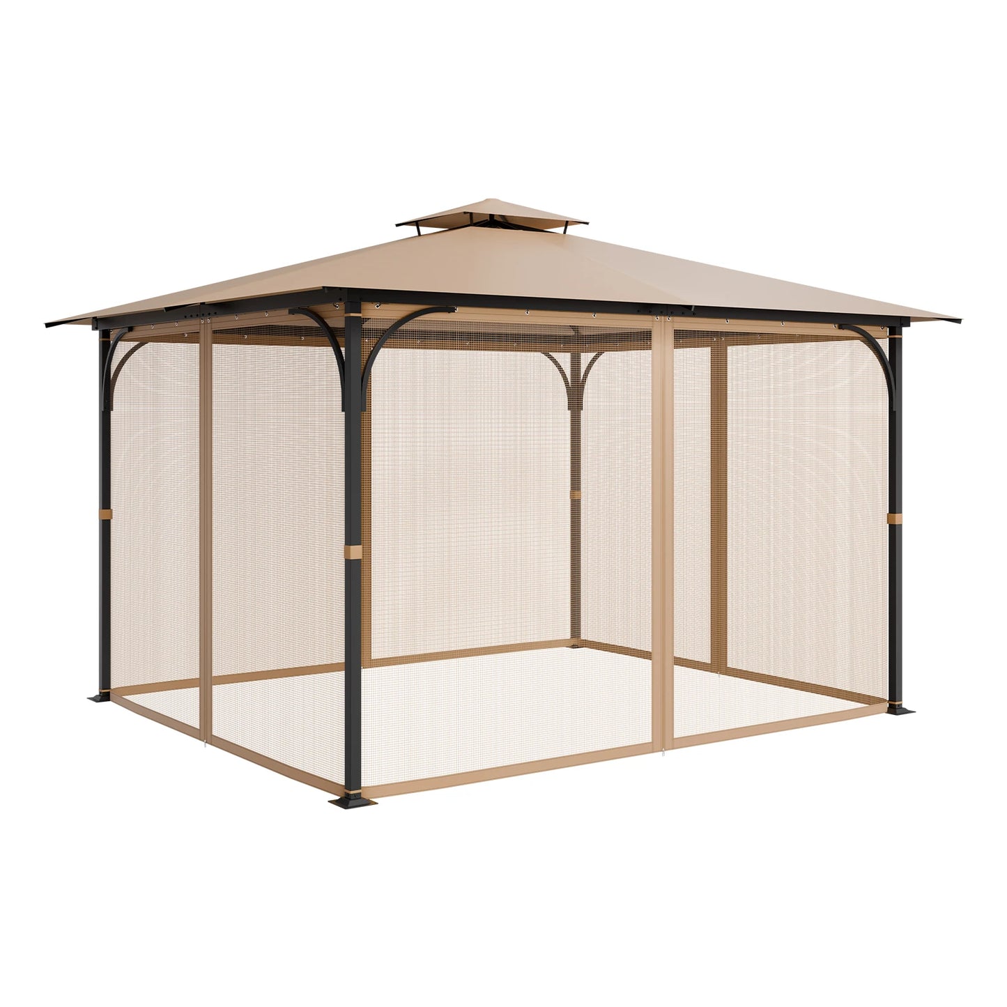 Gazebo Netting Replacement Four Panel Sidewall Mesh Canopy Polyester