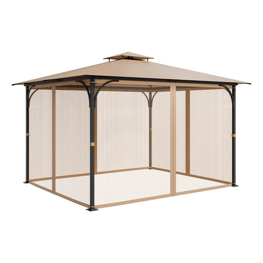 Gazebo Netting Replacement Four Panel Sidewall Mesh Canopy Polyester