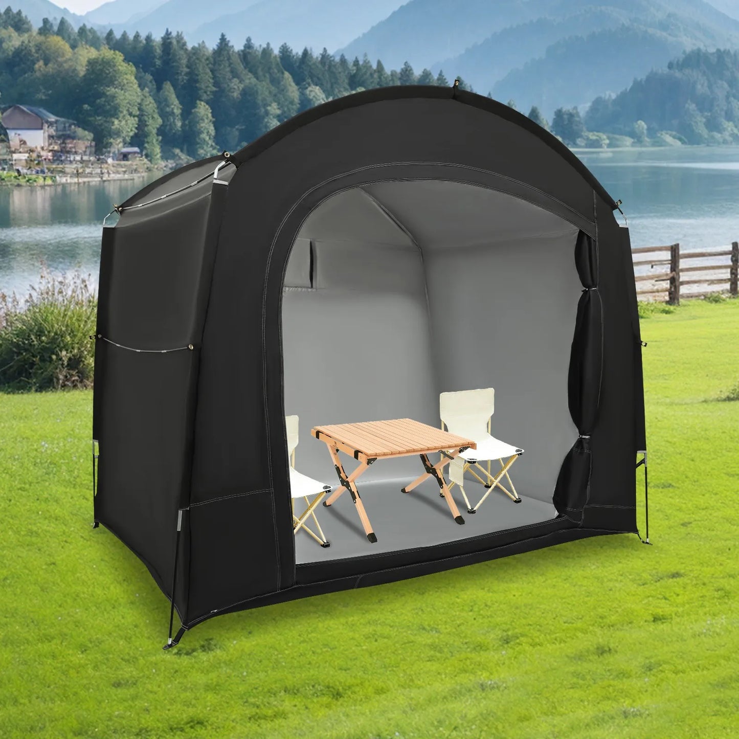 Bymaocar Waterproof Bike Storage Tent For 3-4 Bikes