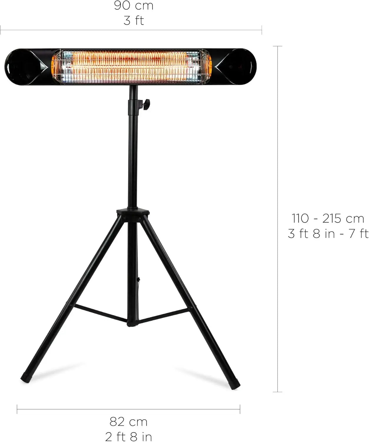 Infrared Electric Patio Heater 1500W For Indoor And Outdoor Use