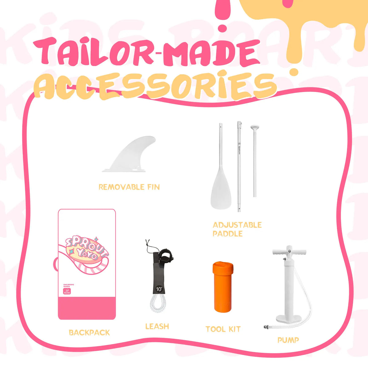 Spatium Kids Inflatable Stand Up Paddle Board With Accessories