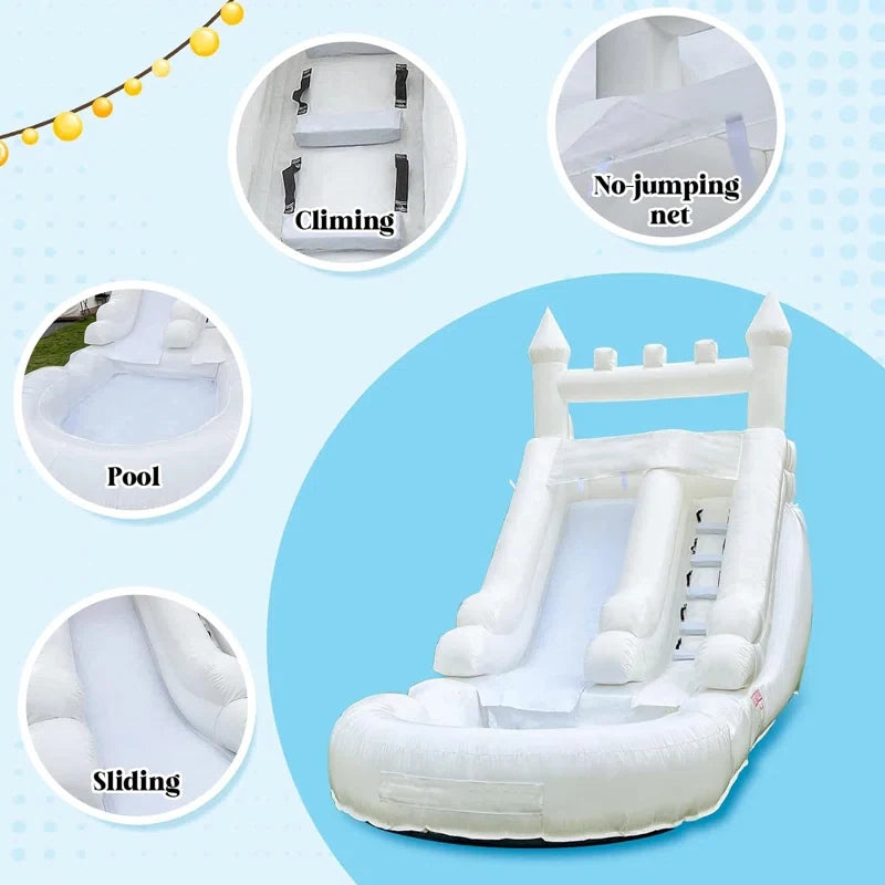 Commercial PVC Inflatable Water Slide With Splash Pool