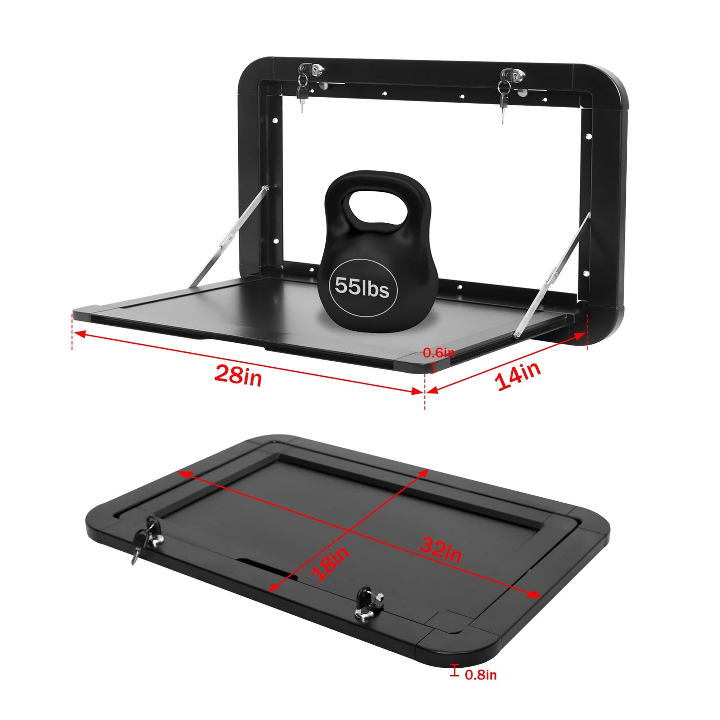 Wall Mounted Folding Table With Locking Switch For RV