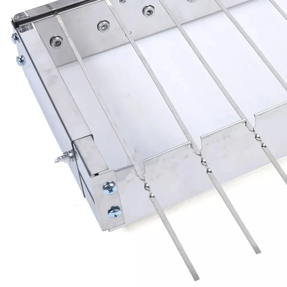 Rotisserie BBQ Grill With Automatic Flipping Skewers