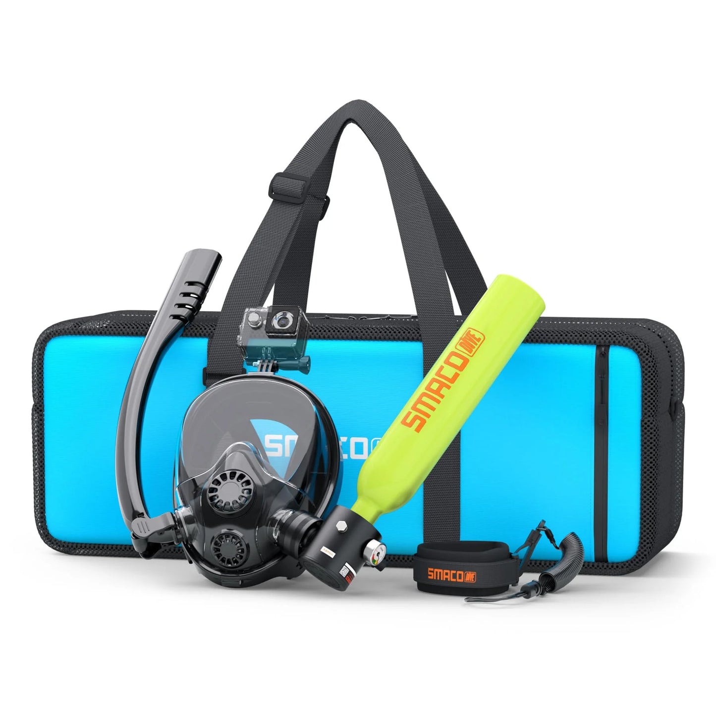 Smaco S300 0.5L Scuba Tank Snorkel Mask Portable Diving Gear