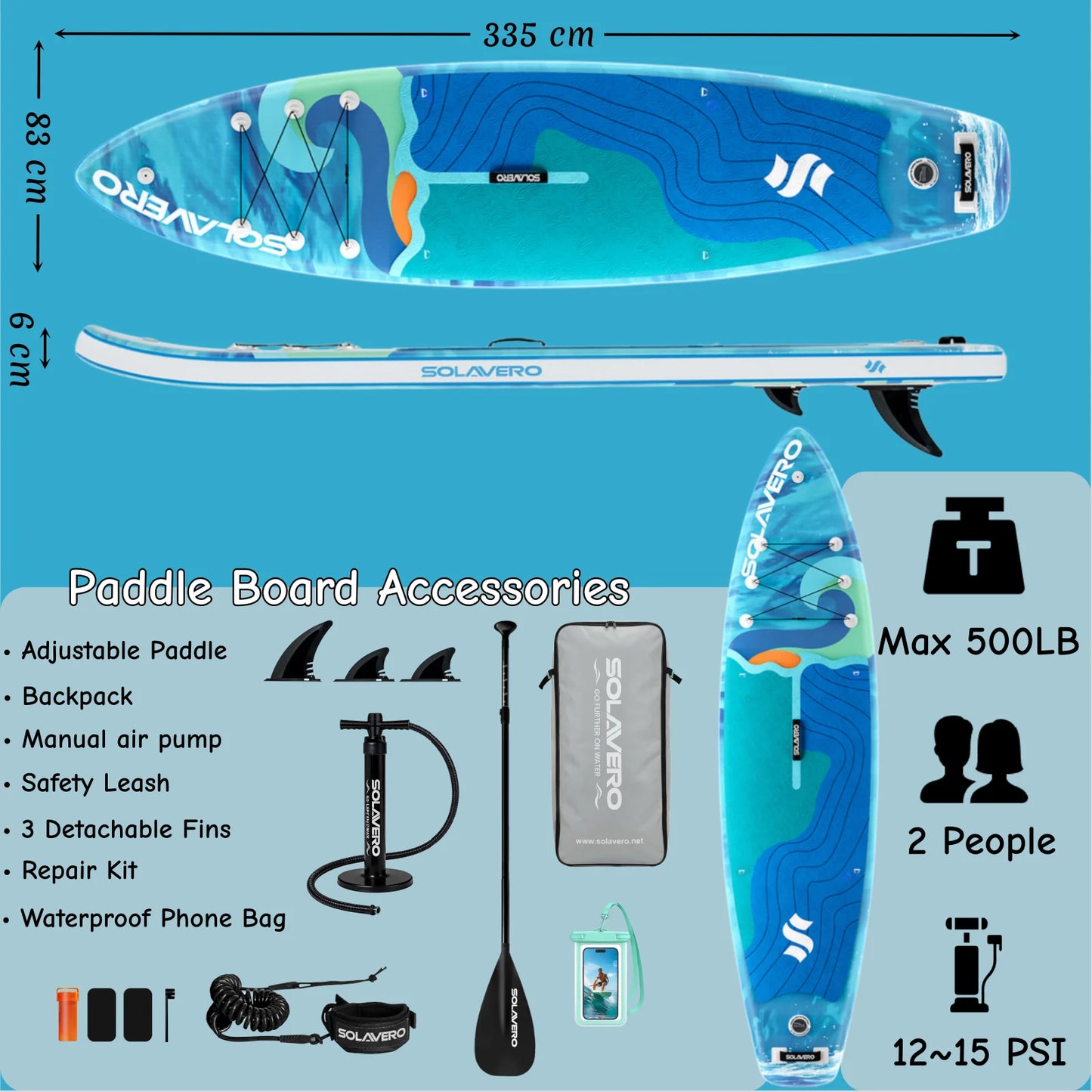 Nebmaax Inflatable Stand Up Paddle Board With Premium Accessories