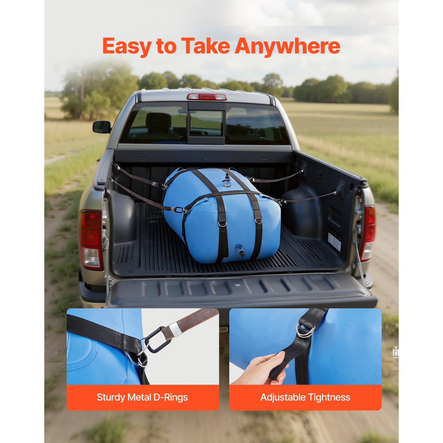 SucceBuy Water Storage Bladder TPU Portable Collapsible Water Bag