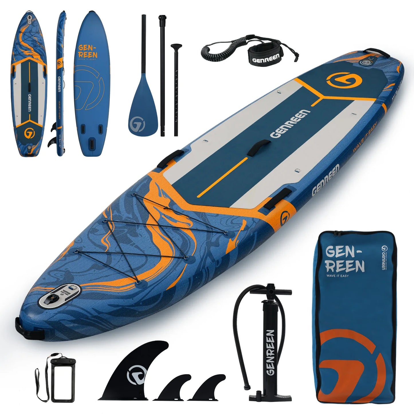 Quashley Inflatable Stand Up Paddle Board For Water Sports