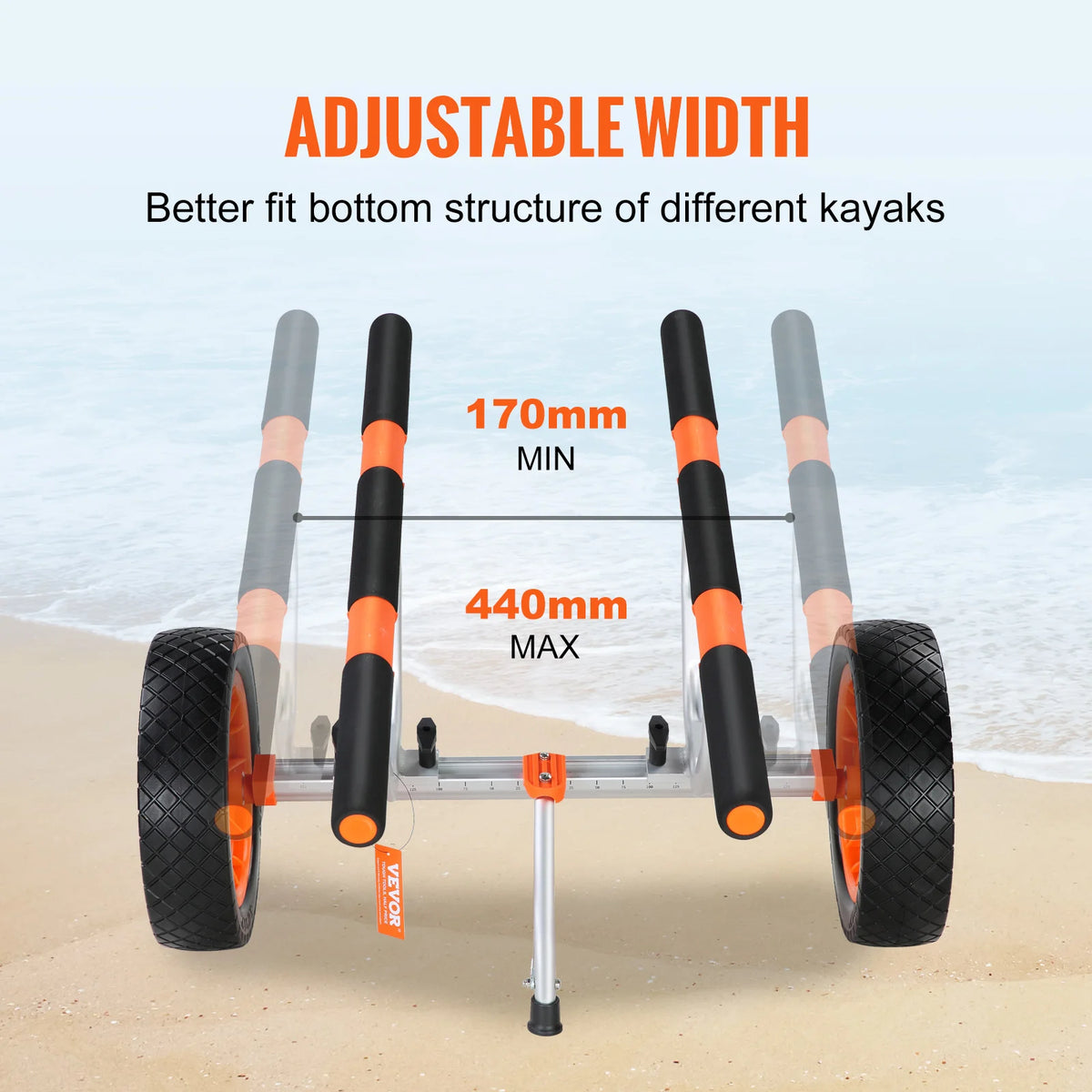 SucceBuy Adjustable Heavy Duty Kayak and Canoe Transport Cart