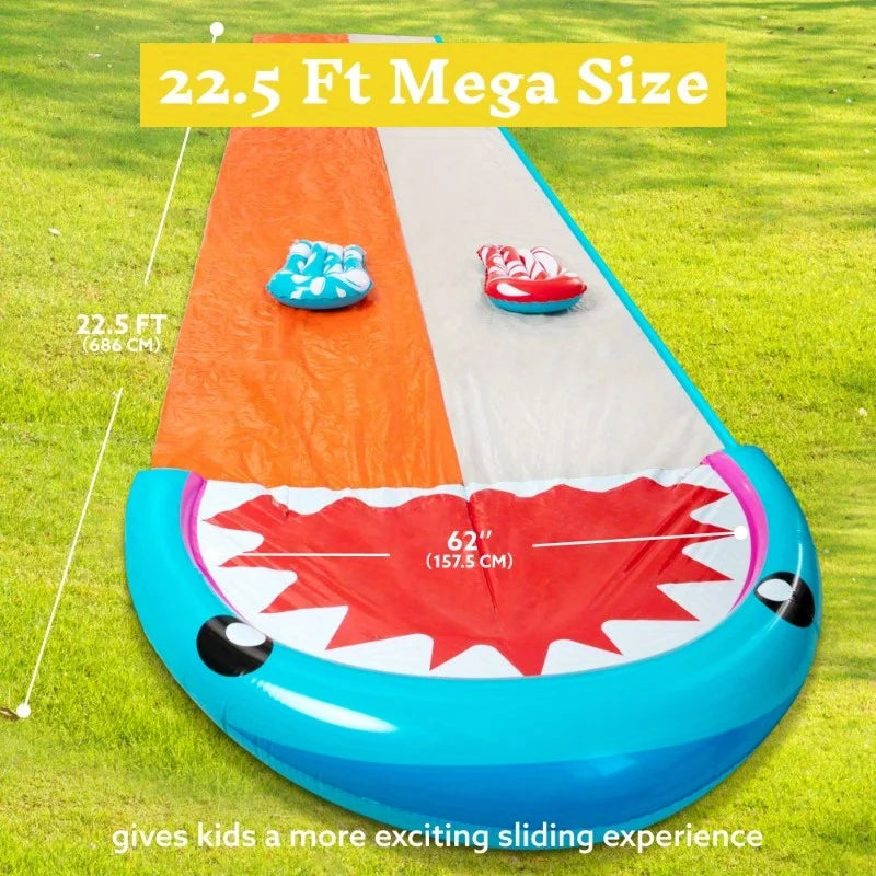 Joyfy Summer Water Slide With Dual Inflatable Boards For Everyone