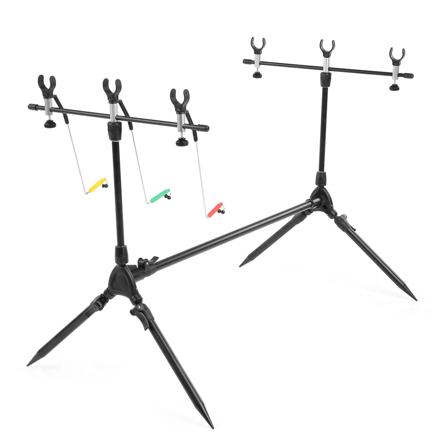 Adjustable Retractable Rod Pod Stand With Bite Alarms Swingers Indicator