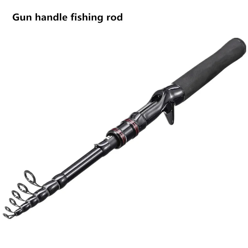 SHIQIAN Telescopic Carbon Fishing Rod With Rotating Reel Seat