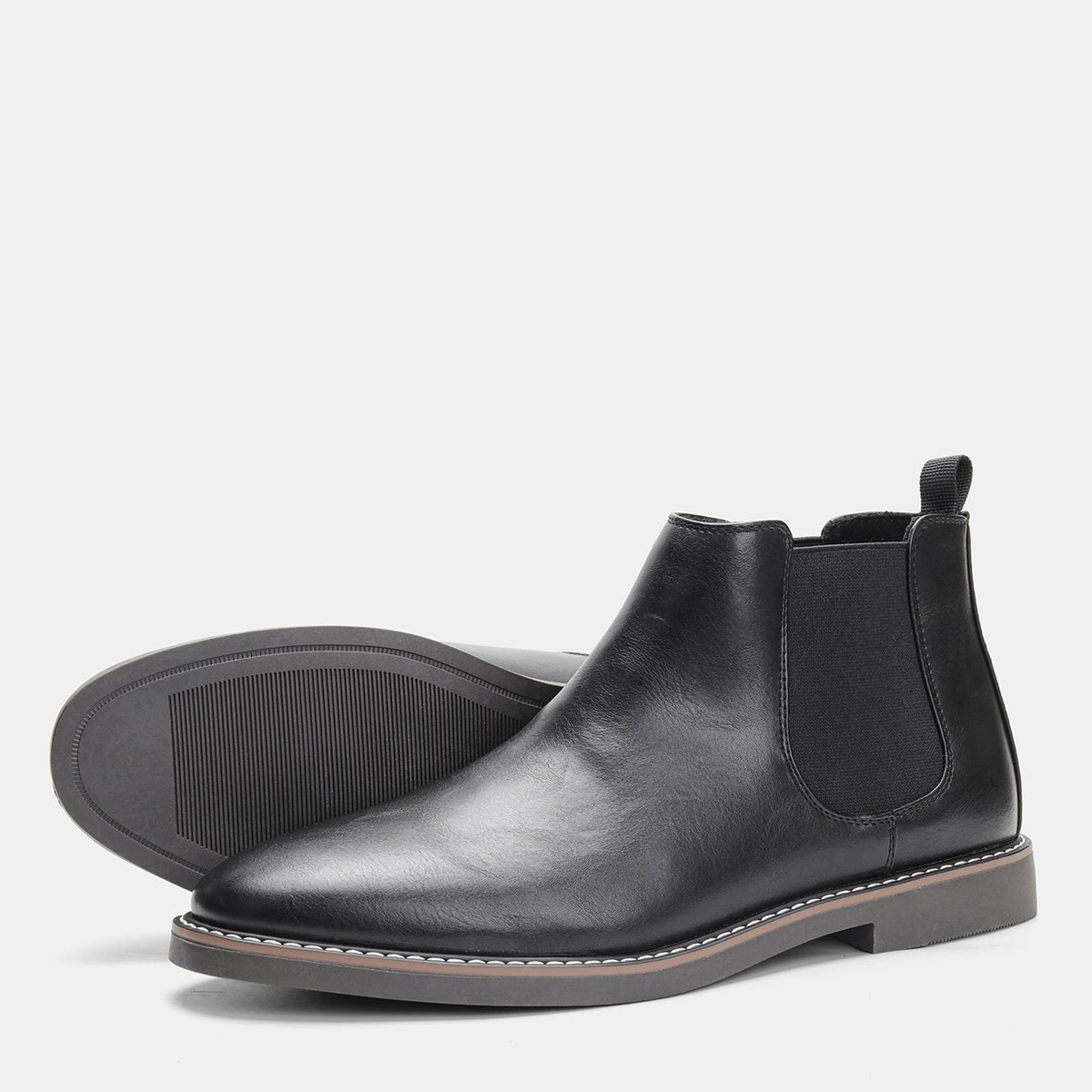 Hecrafted Mens Chelsea Ankle Boots With Elastic Comfort Fit