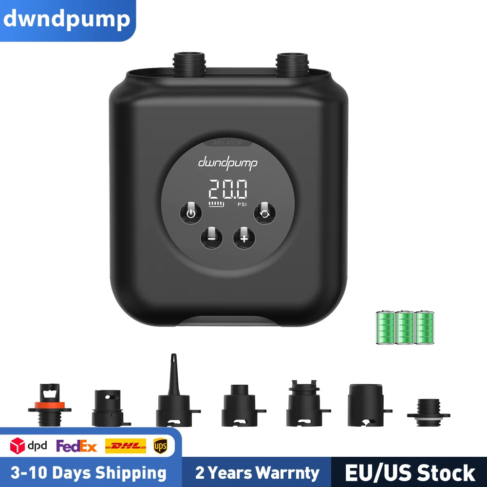 Electric Rechargeable SUP Pump Paddle Boards Kayaks Mattress 20 PSI