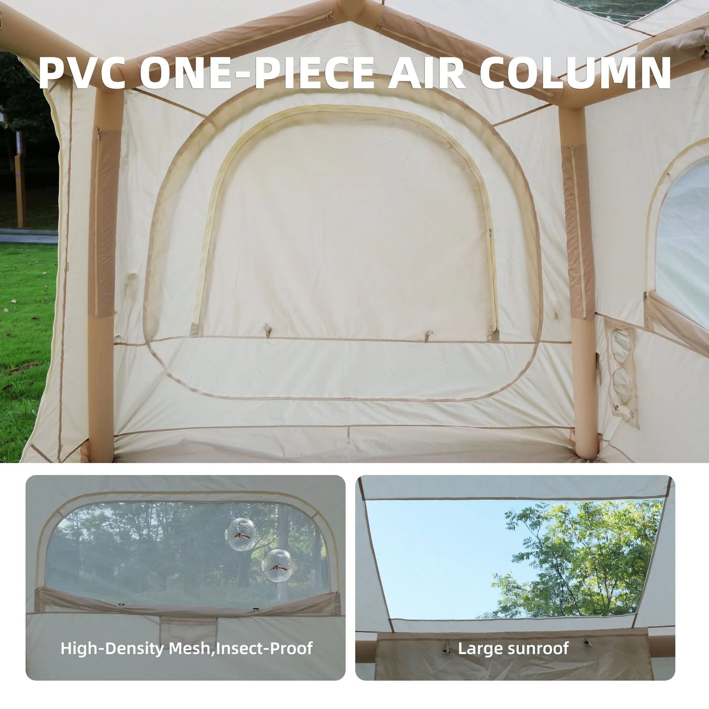 Inflatable Camping Tent With Easy Setup Waterproof Air Glamping Shelter