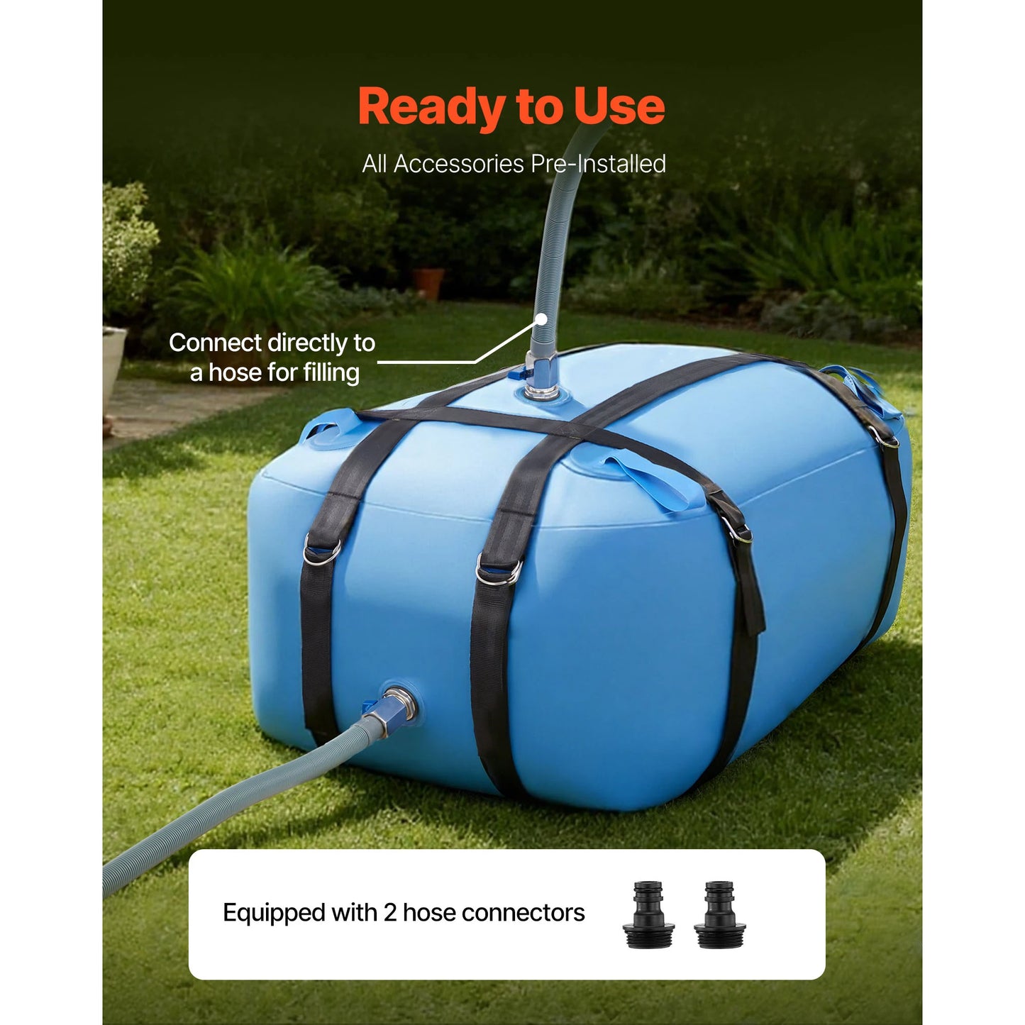SucceBuy Water Storage Bladder TPU Portable Collapsible Water Bag